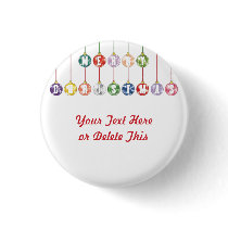 Merry Christmas Multicolored Glass Ball Ornaments Pin