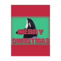 Merry Christmas Orca Whale Spy Hop Christmas Gifts Postcards