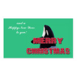 Merry Christmas Orca Whale Spy Hop Mini Christmas  Business Cards