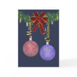 Merry Christmas Ornaments Greeting Card