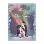MERRY CHRISTMAS PENGUINS by SHARON SHARPE postcards