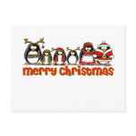 Merry Christmas Penguins Postcard