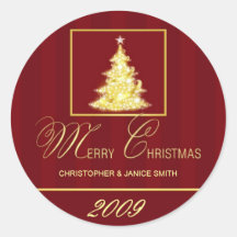 Merry Christmas -  Personalised Sticker Labels