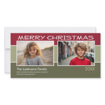 Merry Christmas Photo Card - 2 ohotos