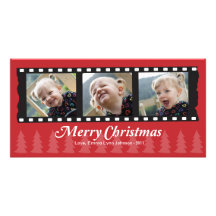 Merry Christmas Photo Card for 3 photos