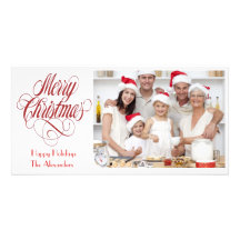 Merry Christmas Photo Card Template Insert Picture
