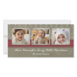 Merry Christmas Photo Card with 3 photos photo cards