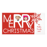 MeRRy Christmas Photo Duo Christmas Greeting Card Customized Photo Card