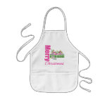 Merry Christmas Pink Whimsical Box Ornaments aprons