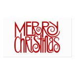 Merry Christmas Red Gift Tag business cards