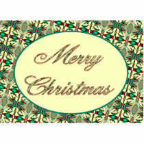 merry christmas red green photo cut outs