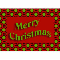 merry christmas red green acrylic cut out