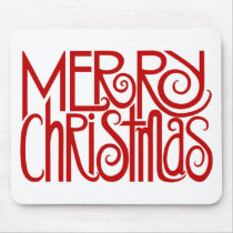 Merry Christmas Red Mousepad