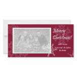 Merry Christmas! Red Snowflake Photo Card photo cards