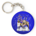 Merry Christmas Reindeer Keychain
