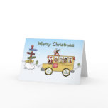 Merry Christmas School Bus cards