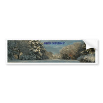 Merry Christmas!  Snow scene! Bumper Sticker