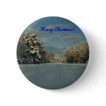 Merry Christmas!  Snow scene! Button