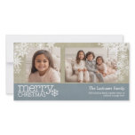 Merry Christmas Snowflakes - 2 photos - horizontal photo cards