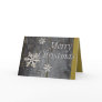 Merry Christmas Snowflakes in Grey Forest