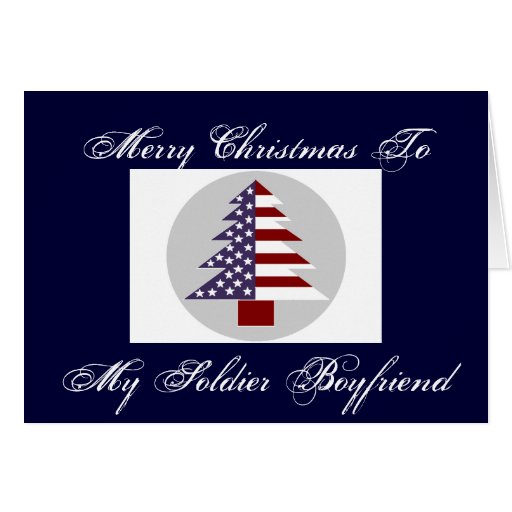merry christmas soldier boyfriend greeting card zazzle texting christmas card