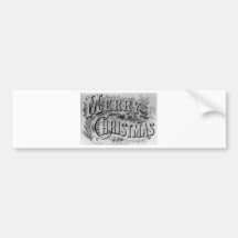 Merry Christmas Text Bumper Stickers