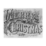 Merry Christmas Text postcards