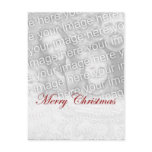 Merry Christmas Transparent Template postcards