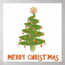 Merry Christmas Tree Posters