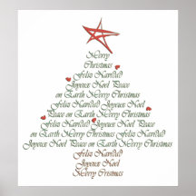 Merry Christmas Tree Print