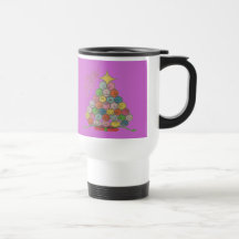 Merry Christmas Tree Quilt Panel Coffee Mug