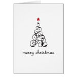 Merry Christmas Tree Swirl Greeting Cards