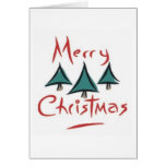 Merry Christmas Trees Greeting Card