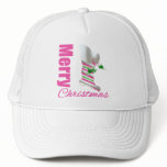 Merry Christmas Whimsical Pink Stocking hats