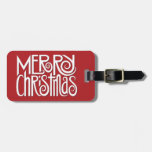 Merry Christmas white Luggage Tag