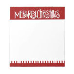Merry Christmas white Notepad