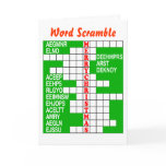 Merry Christmas Word Scramble cards