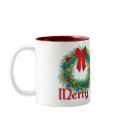 Merry Christmas Wreath Mug