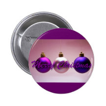 Merry Christmas Xmas Balls Christmas Spirit Art Pinback Buttons