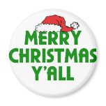 Merry Christmas Yall Fridge Magnets