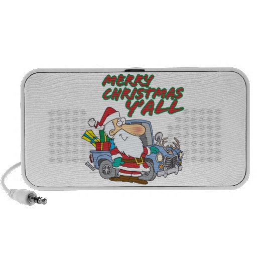 merry christmas yall redneck santa portable speakers