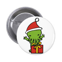 Merry Cthulmas Pinback Buttons