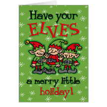 Merry Elves Christmas Card