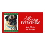Merry Everything Dog Photo Cards Red Green