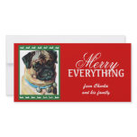 Merry Everything Dog Photo Cards Red Green