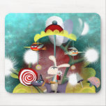 Merry go round rabbit year Mousepad 2011