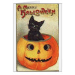 Merry halloween greeting card