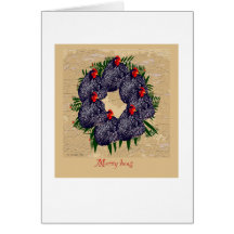 merry hens greeting card