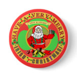 Merry Irish Christmas Bufton buttons