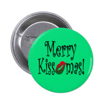 Merry Kissmas Button